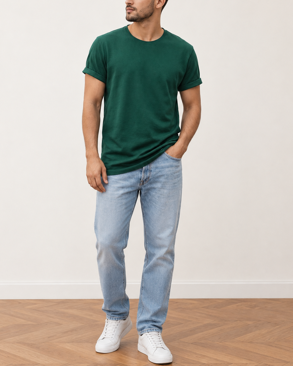 BASIC ROUND NECK T SHIRT