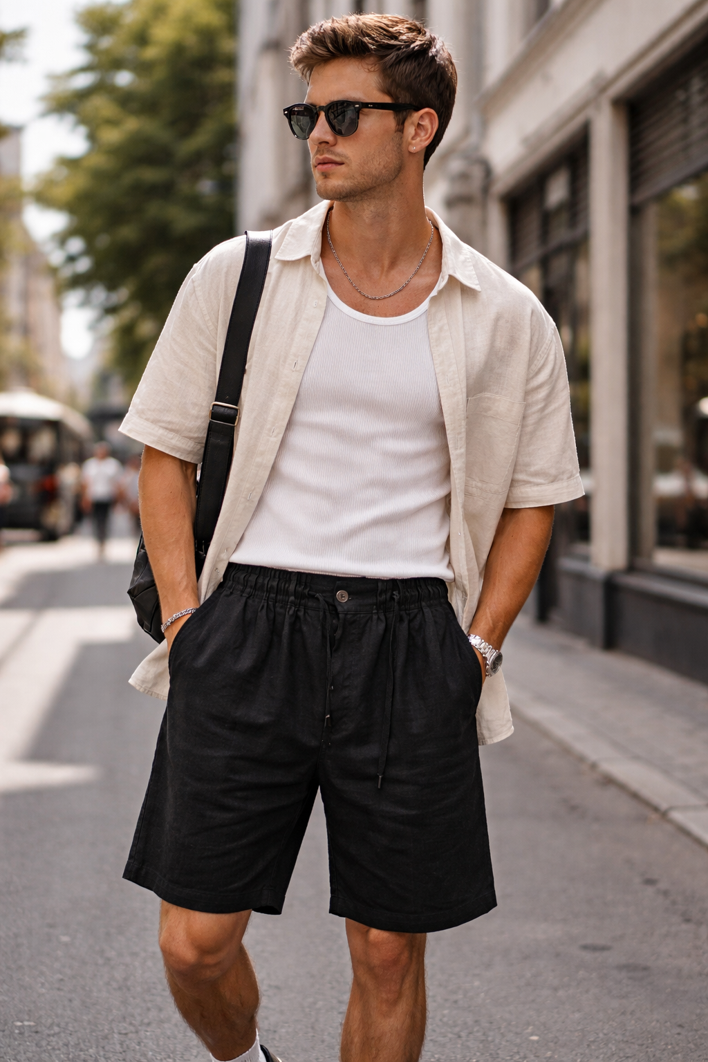 LINEN SHORTS