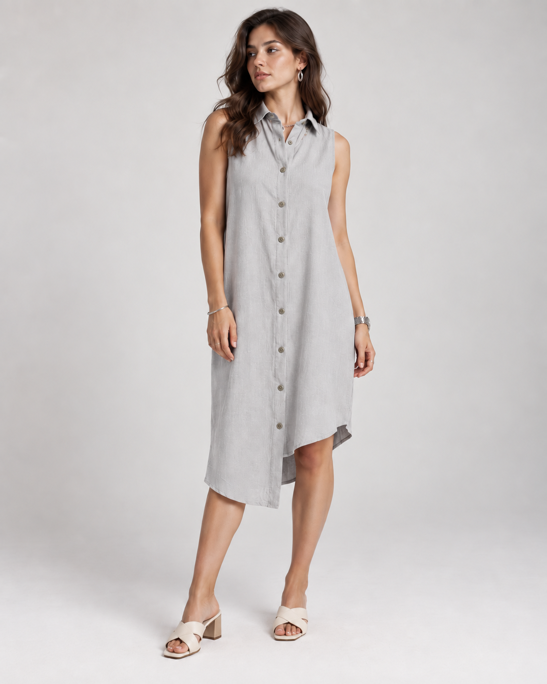 SHIRT DRESS WITH CUT OUT