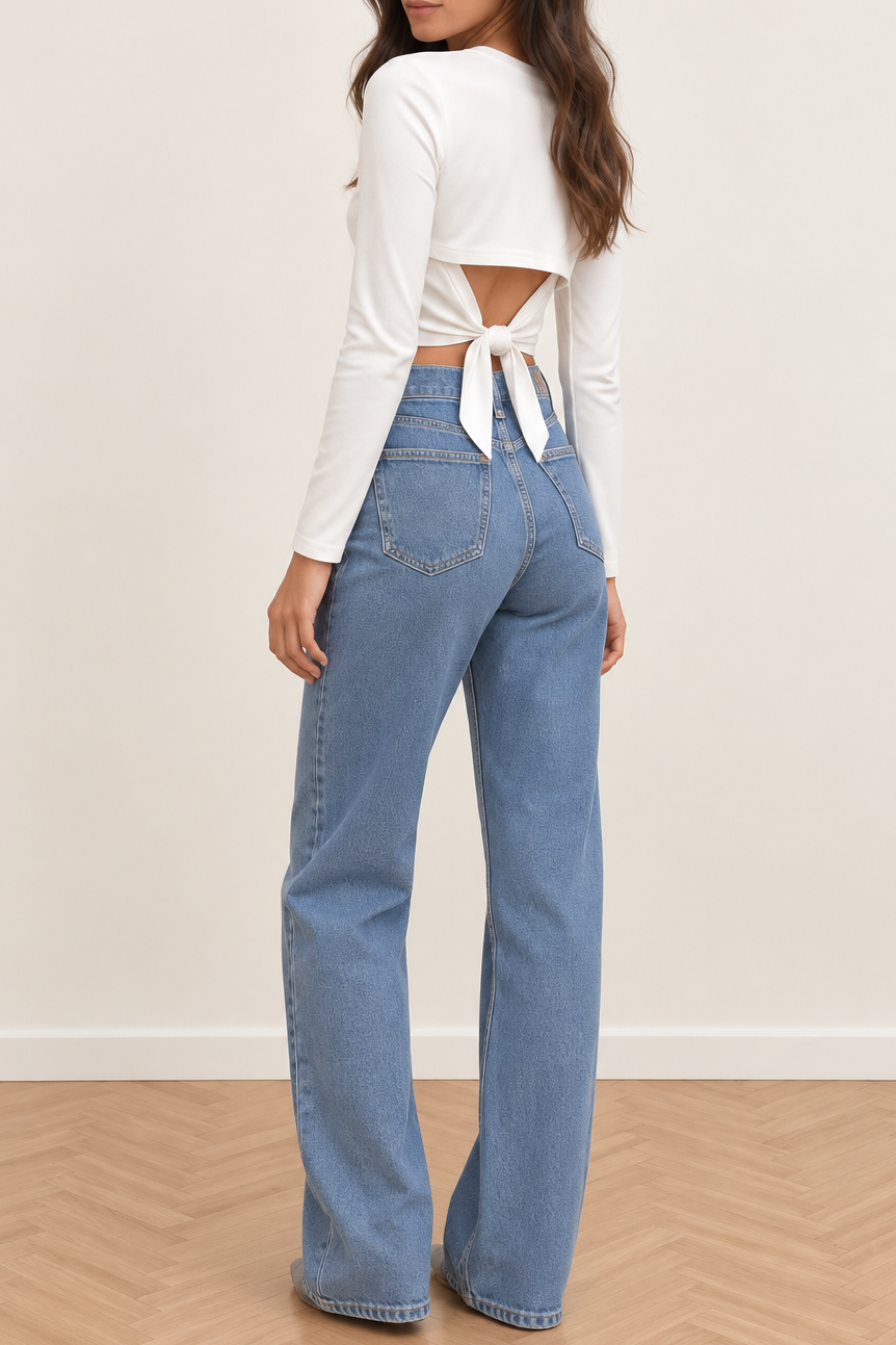 BACK BOW CROP TOP